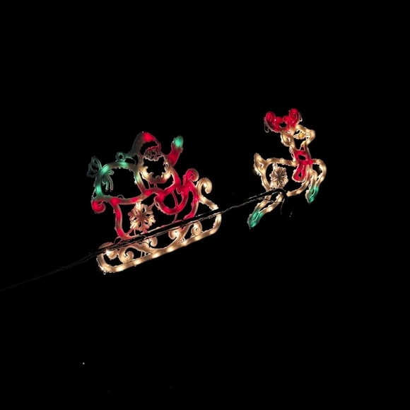 Other - Festive Santa and Reindeer Light Display